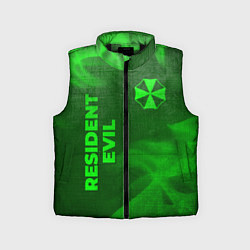 Детский жилет Resident Evil - green gradient вертикально, цвет: 3D-черный