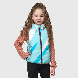 Детский жилет Белый с голубым абстракция, цвет: 3D-светло-серый — фото 2