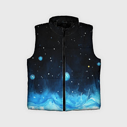 Детский жилет Синяя светящееся краска, цвет: 3D-черный