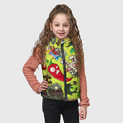 Детский жилет Растения против зомби с героями, цвет: 3D-черный — фото 2