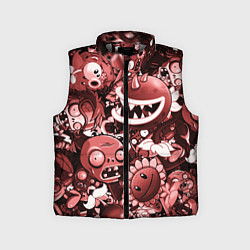 Детский жилет Растения против зомби в красном цвете, цвет: 3D-светло-серый