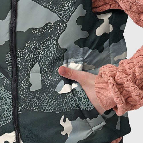 Детский жилет Темно зеленый камуфляж / 3D-Черный – фото 5