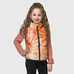 Детский жилет Оранжевый тай-дай пятна, цвет: 3D-черный — фото 2