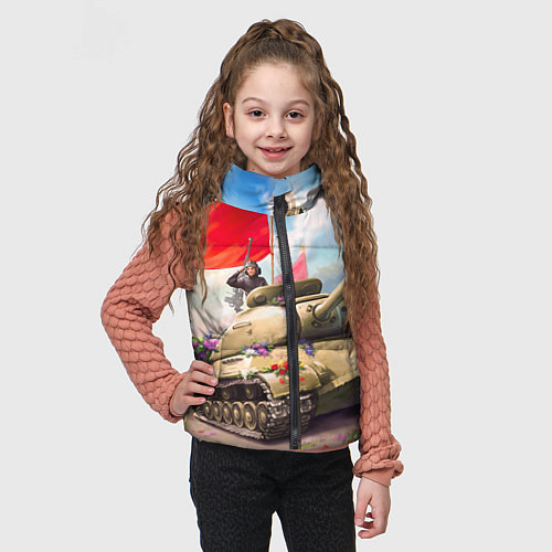 Детский жилет Русский танк / 3D-Красный – фото 3