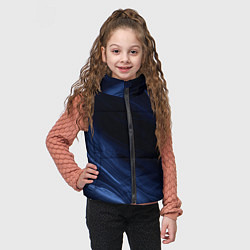 Детский жилет Тёмный синий абстракция дымчатый, цвет: 3D-черный — фото 2