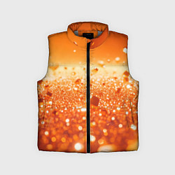 Детский жилет Оранжевые блестящие частицы текстура, цвет: 3D-светло-серый