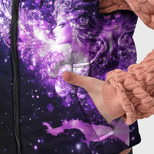 Детский жилет Фиолетово-синяя абстрактная волна / 3D-Светло-серый – фото 5