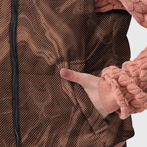 Детский жилет Коричневый абстракция в точку / 3D-Черный – фото 5