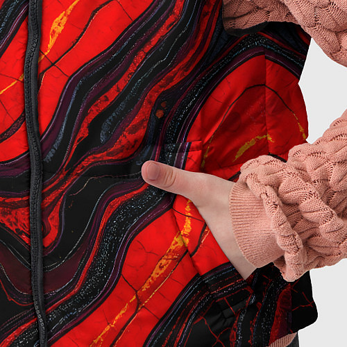 Детский жилет Срез магматической породы / 3D-Черный – фото 5