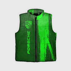 Детский жилет Porsche - green gradient по-вертикали, цвет: 3D-черный