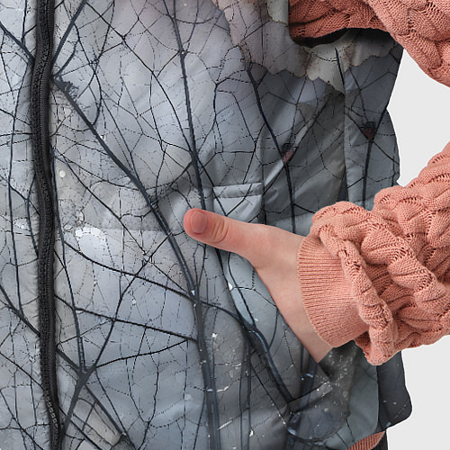 Детский жилет Прожилки листьев / 3D-Светло-серый – фото 5