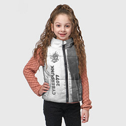 Детский жилет Cyberpunk 2077 - white gradient по-вертикали, цвет: 3D-черный — фото 2