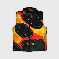 Детский жилет Оранжевые разломы текстура