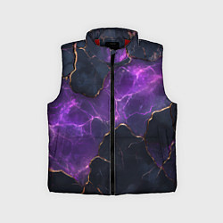 Детский жилет Фиолетовый разлом с молниями