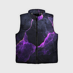 Детский жилет Фиолетово-черная объемная текстура