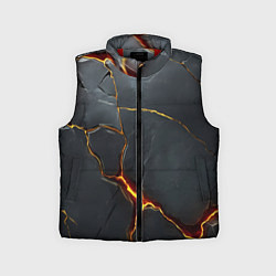 Детский жилет Серая текстура с золотым изломом