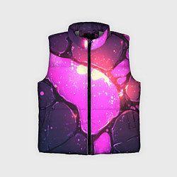 Детский жилет Розовая текстура разлом плит