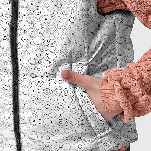 Детский жилет Белый с абстрактным узором / 3D-Светло-серый – фото 5