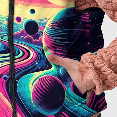 Детский жилет Неоновый разноцветный космос / 3D-Черный – фото 5