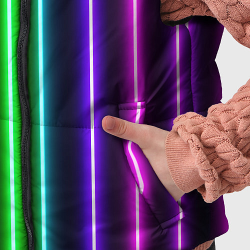 Детский жилет Neon lines / 3D-Черный – фото 5