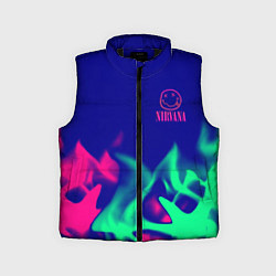 Детский жилет Nirvana fire neon, цвет: 3D-черный