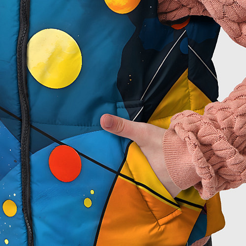 Детский жилет Динамичный красочный паттерн / 3D-Черный – фото 5