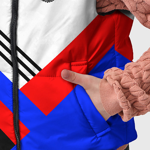 Детский жилет Герб России - минимализм / 3D-Черный – фото 5