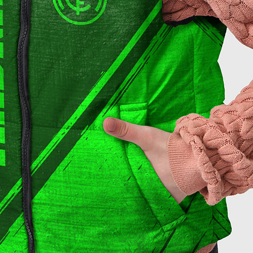 Детский жилет Real Madrid - green gradient вертикально / 3D-Черный – фото 5