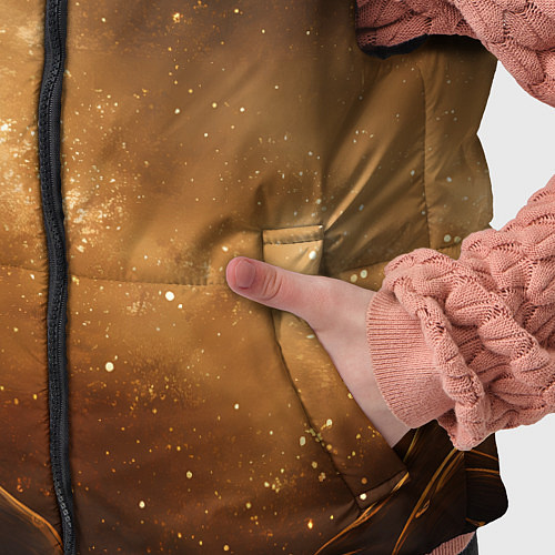 Детский жилет Песочный фон со звездами / 3D-Черный – фото 5