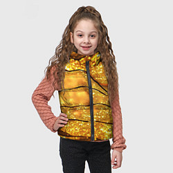 Детский жилет Золотая текстура с блестками, цвет: 3D-красный — фото 2