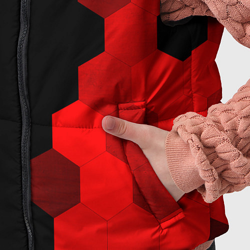 Детский жилет Porsche - red gradient по-вертикали / 3D-Черный – фото 5