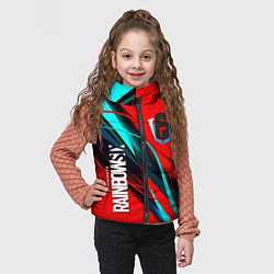 Детский жилет Rainbow six геометрия полосы, цвет: 3D-черный — фото 2