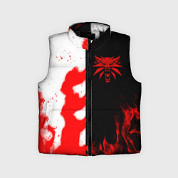 Детский жилет Ведьмак огненный, цвет: 3D-черный