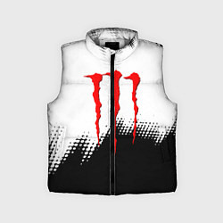 Детский жилет Monster energy чёрно белые краски, цвет: 3D-светло-серый