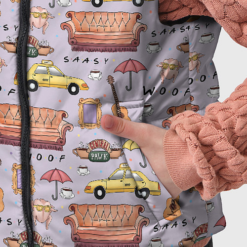 Детский жилет Друзья - паттерн / 3D-Светло-серый – фото 5