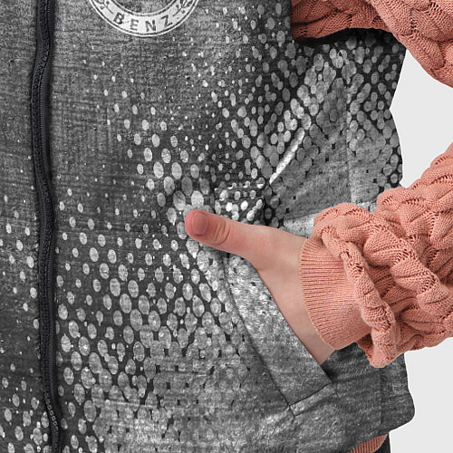 Детский жилет Mercedes - grey gradient вертикально / 3D-Черный – фото 5