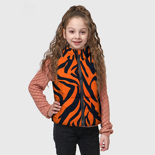 Детский жилет Расцветка тигра / 3D-Красный – фото 3