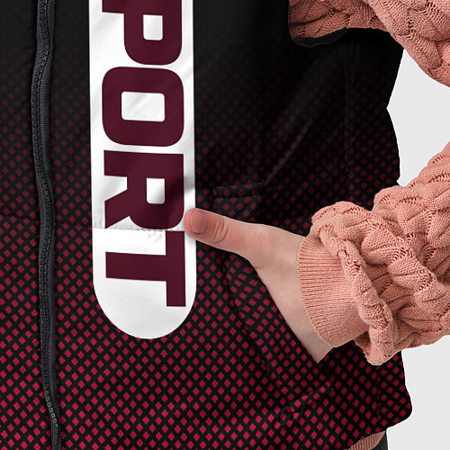 Детский жилет Sport чёрно-розовый текстурный градиент / 3D-Черный – фото 5