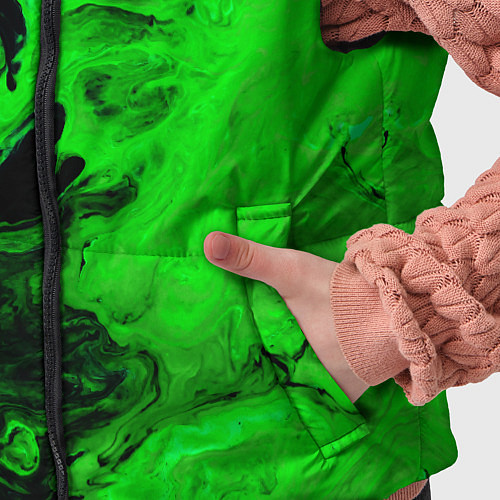 Детский жилет Color green black / 3D-Черный – фото 5