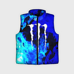 Детский жилет Monster energy синий дым, цвет: 3D-черный