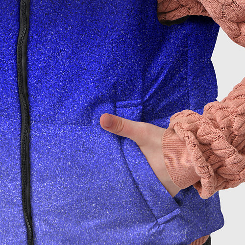 Детский жилет Градиент индиго из чёрно в синий текстура крошка / 3D-Черный – фото 5