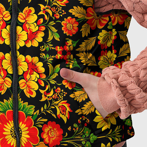 Детский жилет Русская хохломская роспись / 3D-Черный – фото 5