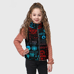 Детский жилет Twenty one pilots rock pattern, цвет: 3D-черный — фото 2