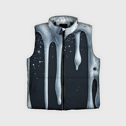 Детский жилет Белая объемная слизь текстура, цвет: 3D-черный