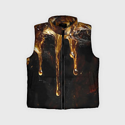 Детский жилет Стекающий мед - текстура, цвет: 3D-черный
