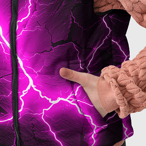 Детский жилет The color is pink and black / 3D-Черный – фото 5