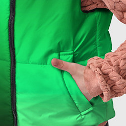 Детский жилет Чёрно-зелёный градиент пополам, цвет: 3D-черный — фото 2