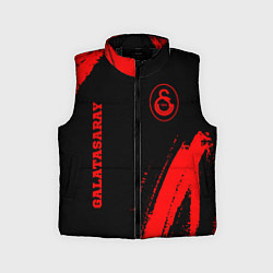 Детский жилет Galatasaray - red gradient вертикально, цвет: 3D-черный