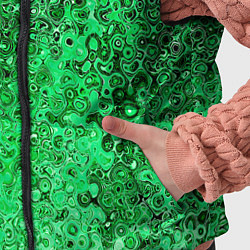 Детский жилет Зелёный малахит абстрактная текстура, цвет: 3D-черный — фото 2