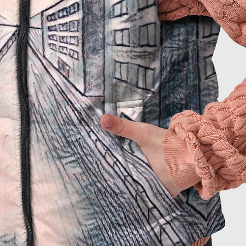 Детский жилет Сумрачный город / 3D-Черный – фото 5